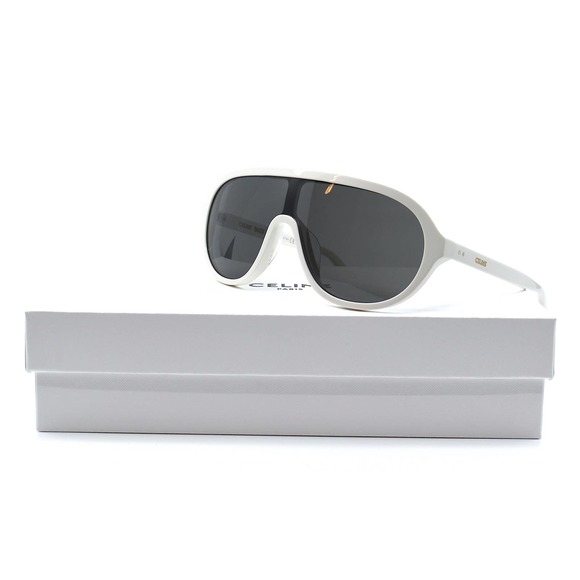 CELINE CL40234I WHITE DARK GREY LENS UNISEX SUNGLASSES - Picture 9 of 12